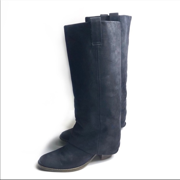 Trotta & Pagano Shoes - Trotta & Pagano Chunky Heel Leather Riding Boots
